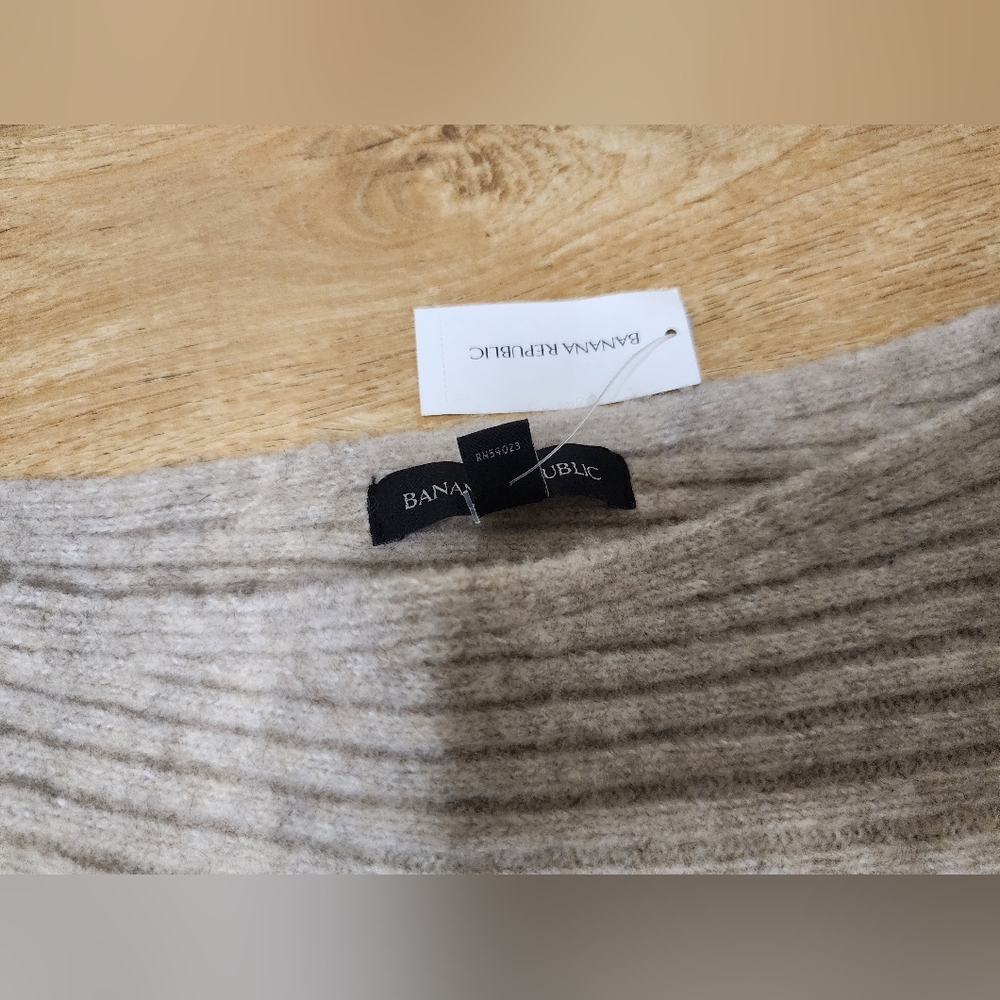 NWT BANANA REPUBLIC Colleta Soft Wool Yak Hair Midi Sweater Dress XL Side Slit - Picture 7 of 11